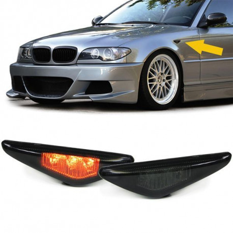 Osvetlenie LED Side Indicators Black Smoke pair fits BMW 3 Series E46 Coupe Convertible 03-07 | race-shop.si