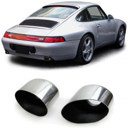Exhaust tailpipes stainless steel polished suitable for Porsche 911 993 C2 C4 93-97