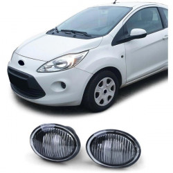 Side indicators Black Smoke pair for Fiat 500 from 07 Ford Ka Lancia Maserati