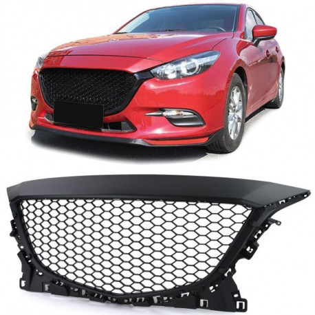 Body kit a vizuálne doplnky Športna maska (rešetka) brez logotipa Honeycom dizajna, črna za Mazda 3 BM 13-17 | race-shop.si