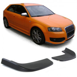 Front Spoiler Flaps Cup Wings flat universal Black Performance 2