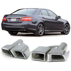 Sport exhaust tailpipes stainless steel for Mercedes E Class W212 from 09