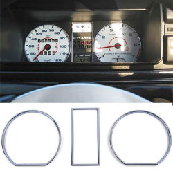 Obrobje merilnikov armaturne plošče 3-delni, krom za VW Golf 2 83-92