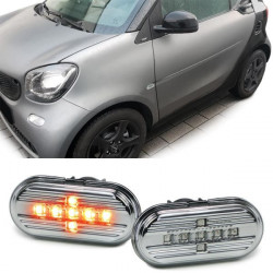 LED side indicators chrome for Smart Fortwo 453 from 14