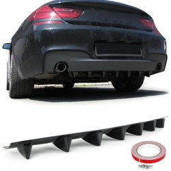 Universal rear diffuser for rear bumper with 7 fins paintable