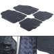 Univerzalni Car rubber floor mats universal aluminum checker plate optics 4-piece chrome black | race-shop.si