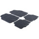 Univerzalni Car rubber floor mats universal aluminum checker plate optics 4-piece chrome black | race-shop.si