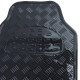 Univerzalni Car rubber floor mats universal aluminum checker plate optics 4-piece chrome black | race-shop.si