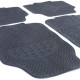 Univerzalni Car rubber floor mats universal aluminum checker plate optics 4-piece chrome black | race-shop.si
