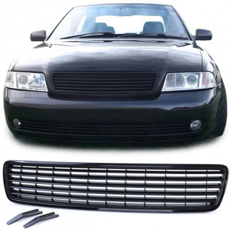 Body kit a vizuálne doplnky Maska hladilnika (rešetka) brez logotipa črna za Audi A4 B5 94-00 | race-shop.si