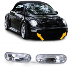 Clear glass front turn signal chrome for VW New Beetle 98-06