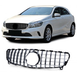 Sport radiator grille black gloss chrome fit for Mercedes A Class W176 15-19