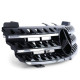 Body kit a vizuálne doplnky SPORT Maska hladilnika, black gloss krom za Mercedes M Class ML W164 05-08 | race-shop.si