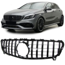 SPORT Maska hladilnika Black Gloss za Mercedes A Class W176 Facelift 15-18