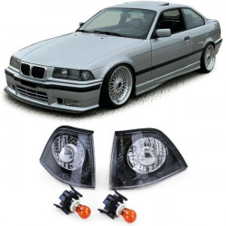 Clear glass turn signal black fits BMW 3 Series E36 Coupe Convertible 90-99