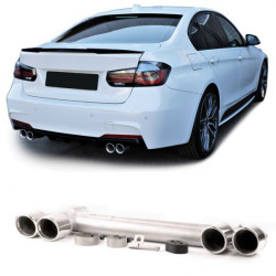 Exhaust tailpipe 4 pipe sport look conversion stainless steel suitable for BMW F30 F31 from 11