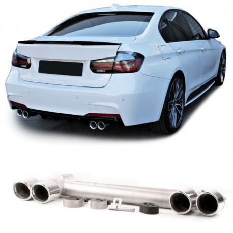 UNIVERZALNI TIP 4-cevna izpušna konica iz nerjavečega jekla, primerna za predelavo na BMW F30 F31 od 11 | race-shop.si
