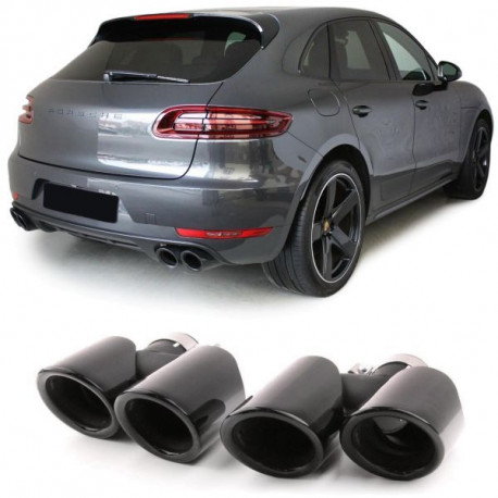 UNIVERZALNI TIP Dvojne izpušne cevi s športno optiko, črne barve, za Porsche Macan 95B 14-17 | race-shop.si