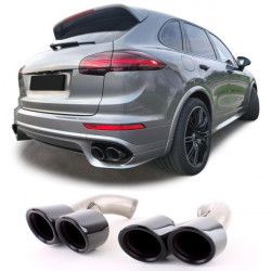 Dvojne izpušne cevi v GTS optiki, črne barve, za Porsche Cayenne 92A Facelift 14-17