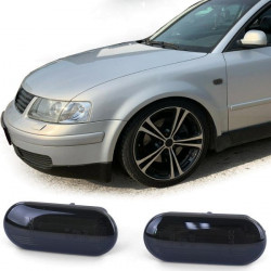 LED Lightbar Side Indicator Black for VW Passat 3B 3BG Polo 6N 9N Sharan Vento