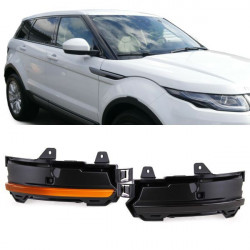 Side Indicator Mirror Black Smoke for Land Range Rover Discovery Evoque
