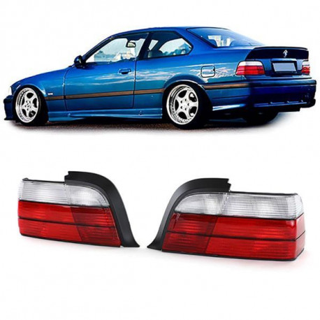 Osvetlenie Taillights Red White suitable for BMW 3 Series E36 Coupe Convertible also M3 90-99 | race-shop.si