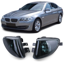 Clear glass fog lights Black Smoke fits BMW F10 F11 GT F07 10-13