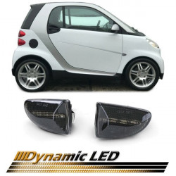 Dynamic LED side indicators Black for Smart Fortwo Cabrio Coupe 451 from 07