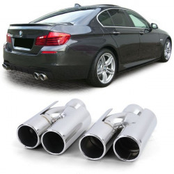 Exhaust tailpipes 4 pipe sport optics chrome suitable for BMW F10 F11 F12 F13