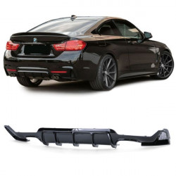 Zadnji podaljšek odbijača – difuzor, Performance gloss dvojni izpuh (desna + leva) za 4 series BMW F32 F33 F36