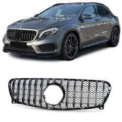 SPORT maska hladilnika (rešetka), krom črna za Mercedes GLA X156 13-16