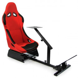 Gaming bucket seat racing simulation console for Playstation Xbox PC Red