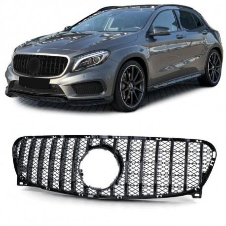 Body kit a vizuálne doplnky SPORT maska hladilnika black glossy za Mercedes GLA X156 13-16 | race-shop.si