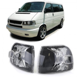 Clear glass turn signal black for VW Bus T4 Multivan Caravelle from 96
