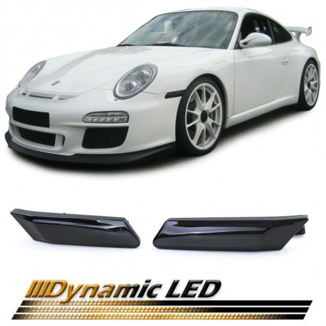Osvetlenie Dynamic LED Side Indicators Black Smoke for Porsche 911 997 Boxster Cayman | race-shop.si
