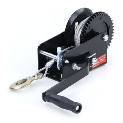 Professional winch hand winch black with wire rope 10 meters 900 kg