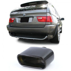 Exhaust tailpipe sport optics stainless steel black suitable for BMW X5 E53 99-06