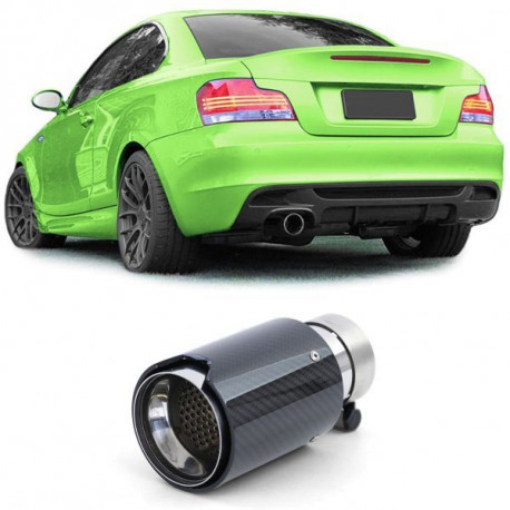 UNIVERZALNI TIP Športna konica dušilca ​​izpušnih plinov iz karbona, črne barve, za BMW 1 Series E81 E82 E87 E88 | race-shop.si