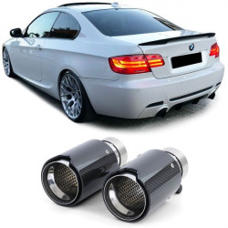 Exhaust Duplex Tailpipes Carbon Black Universal suitable for various BMW models