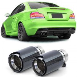 Exhaust tailpipes Sport Carbon Black suitable for BMW 1 Series E81 E82 E87 E88