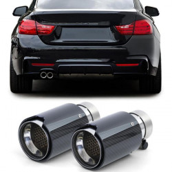 Exhaust Tailpipes Sport Carbon Black fits BMW 4 Series F82 F83 from 14