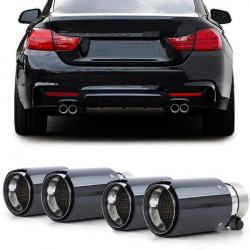 Exhaust tailpipes 90mm Sport Carbon Black suitable for BMW 4 Series F82 F83 from 14