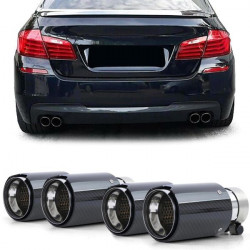 Športne izpušne konice, premera 90 mm, črna karbon izvedba, za BMW 5 Series F10 F11 10-16