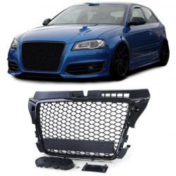 Honeycomb maska hladilnika SPORT black gloss - matt za Audi A3 8P 08-12