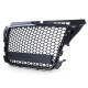 Body kit a vizuálne doplnky Honeycomb grille grille sport optics black gloss matt for Audi A3 8P 08-12 | race-shop.si