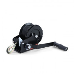 Professional winch hand winch black with webbing 600kg 8 meters