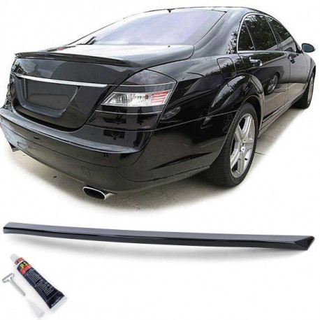 Body kit a vizuálne doplnky RACES podaljšek spojlerja (Sport) za Mercedes S Class W221 05-09, sijajno črna | race-shop.si