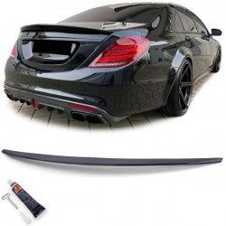 Sport rear spoiler lip black gloss with ABE for Mercedes S Class W222 13-20