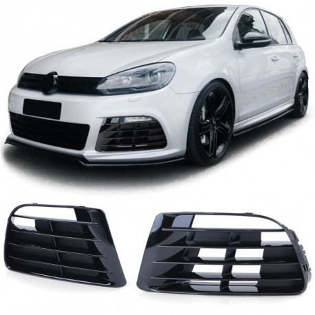Body kit a vizuálne doplnky Bumper grille insert left right for Golf 6 09-12 with R20 bumper | race-shop.si