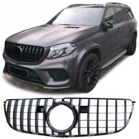 Body kit a vizuálne doplnky SPORT Maska hladilnika Black Gloss za Mercedes GLS X166 15-19 | race-shop.si
